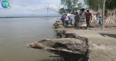 কুড়িগ্রামে ভয়াবহ নদী ভাঙ্গনে