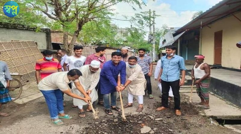 রাজশাহীতে সড়কের কার্পেটিং